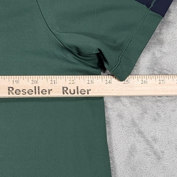 Rhone Commuter Polo Shirt Mens XL‎ Green Navy Raglan Performance Golf Stretch - Picture 10 of 12